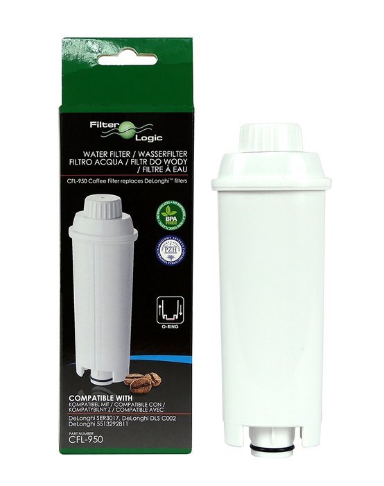 DeLonghi Water Filter - CFL-950 Replacement for De'Longhi Coffee Machines SER3017, DLS C002, 5513292811 N2