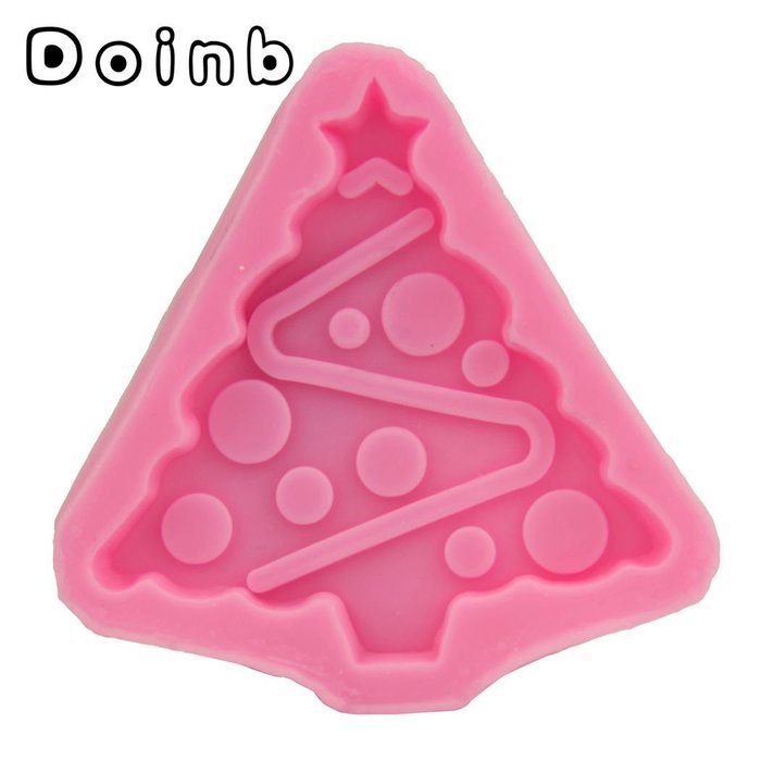 Doinb Christmas Trees Santa Claus Snowman Deer FDA Silicone Fondant Molds Outer Size 7.3x7.3x1.2cm GJM-2800 N52