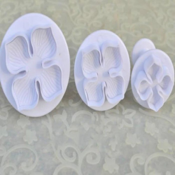 Jiuhong 3 PCS Hydrangea Flower Fondant Cake Decorating Sugarcraft Plunger Cutter DIY Mold N3