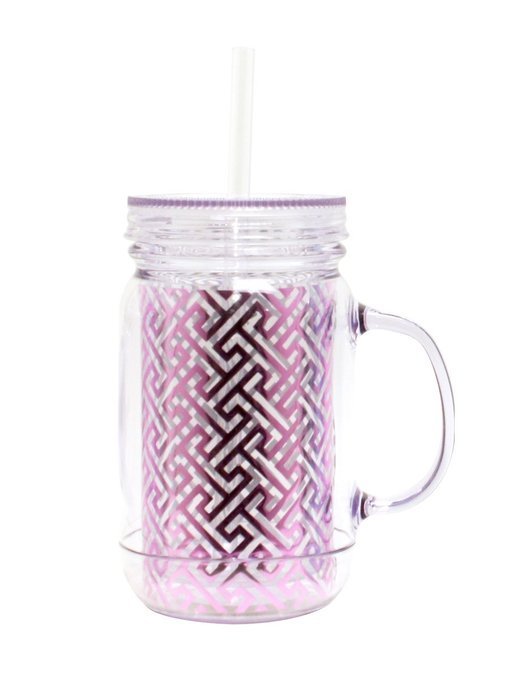 Eco one Mason Jar with seal Lid, 20-Ounce, Metallic Silver N3