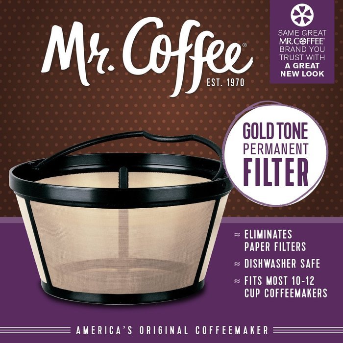 Mr. Coffee GTF2-1 Basket-Style Gold Tone Permanent Filter N2
