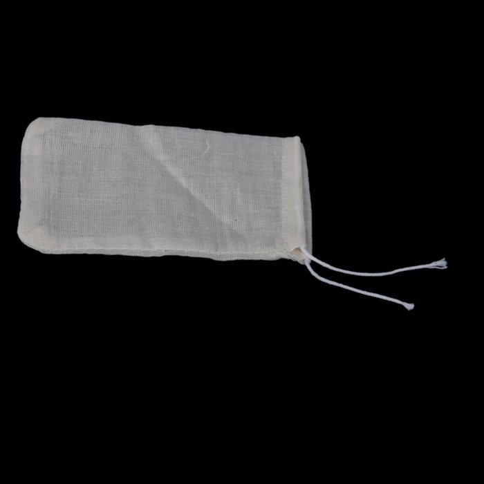 50pcs Drawstring Bags Nut Milk Tea Fruit Juice Strainer Filter Bag (white, 11 x 8cm) N52