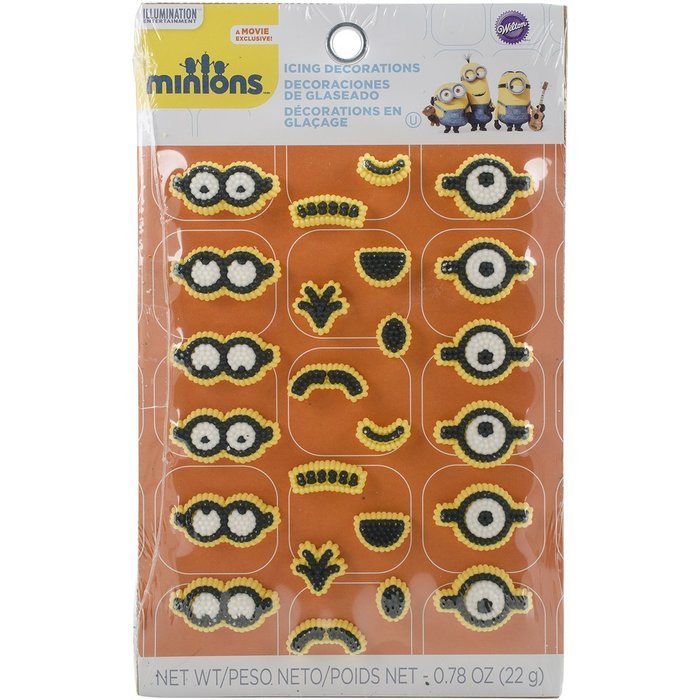 Wilton 710-4600 24 Count Despicable Me Minions Icing Decorations, Multicolor N2
