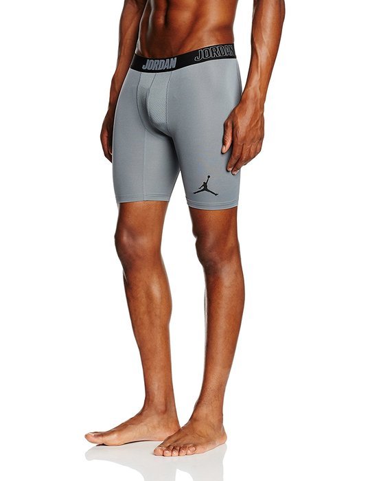 Nike Mens AJ All Season Compression 6" Traning Shorts Cool Grey/Black 642344-091 Size Medium