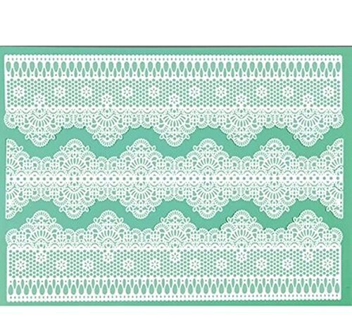 Anyana Big Silicone Fondant Mould Lace Sugarcraft Wedding Cake Baking Tools N4