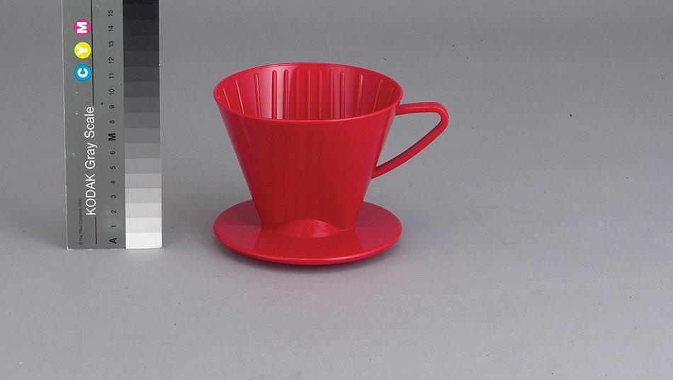 HIC Coffee Filter Cone, Red, Number 2-Size Filter, Brews 2 to 6-Cups N4