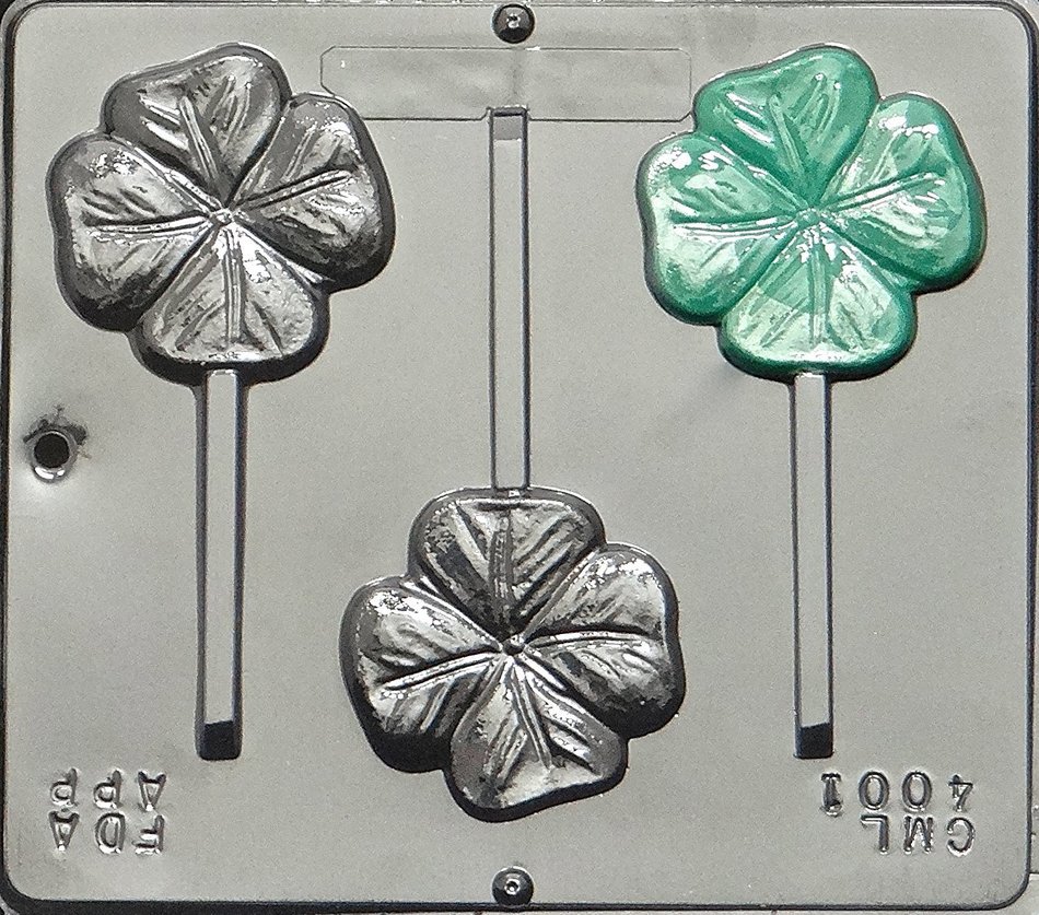 Four Leaf Clover Lollipop Chocolate Candy Mold Saint Patricks Day 4001 ...