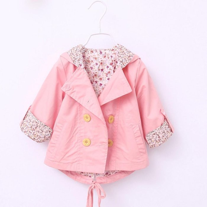 Jackets ,BeautyVan Kid Baby Girls Floral Print Coat Outerwear Girl Windbreaker Baby Jackets Clothes (L, Pink) N6