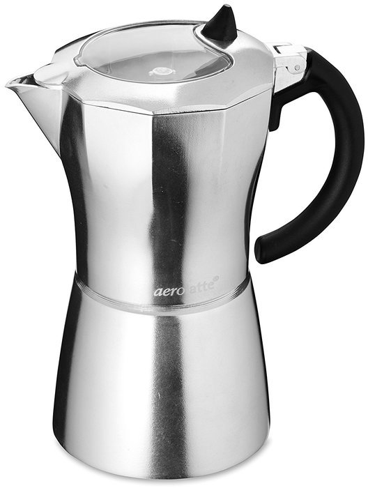 aerolatte Moka Stovetop Espresso Pot Coffee Maker, 6 Cup Capacity N3