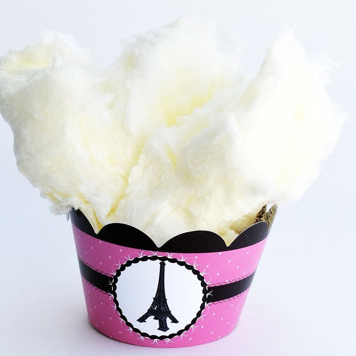 Paris Themed Cupcake Wrappers, Black and White Damask, Confetti Couture Party Supplies, 36 Wraps N3