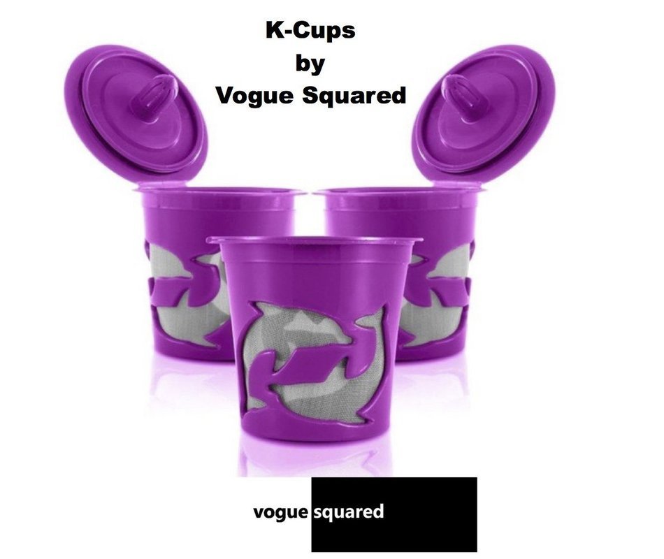 K-Cups by Vogue Squared Pack of 3 Reusable Refillable K-Cups for Keurig 2.0 K200, K300, K400, K500 Series and... N3