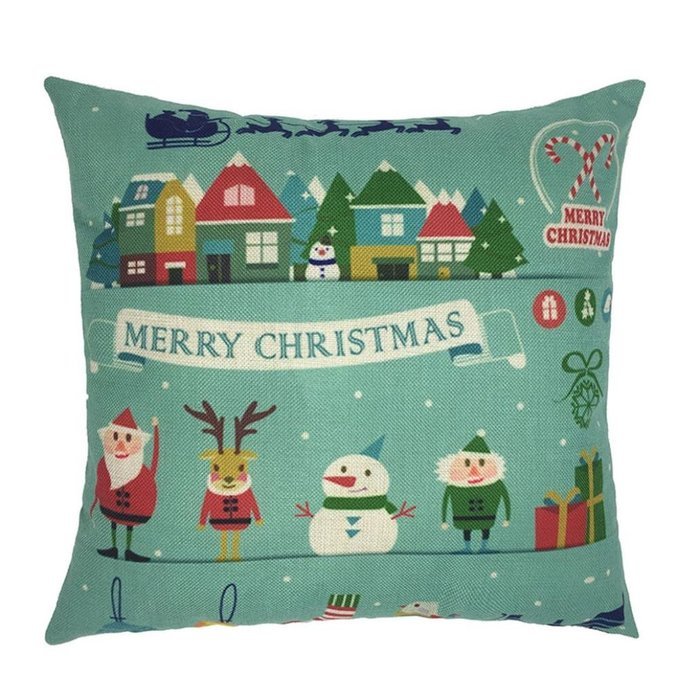 Christmas Pillow Case,Beautyvan Xmas Christmas Sofa Bed Home Decoration Festival Pillow Case Cushion Cover (F) N4