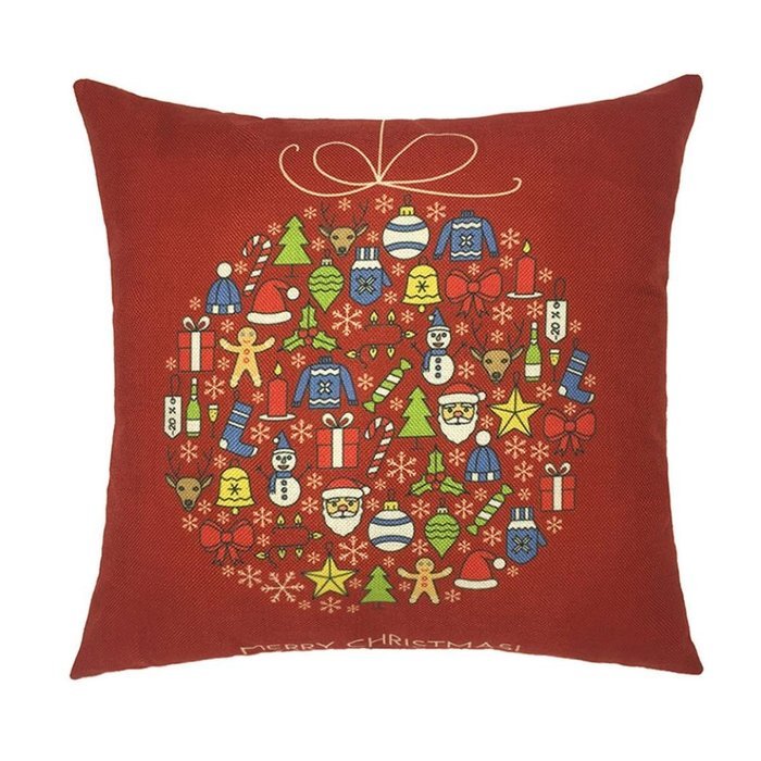 Christmas Pillow Case,Beautyvan Xmas Christmas Sofa Bed Home Decoration Festival Pillow Case Cushion Cover (F) N5