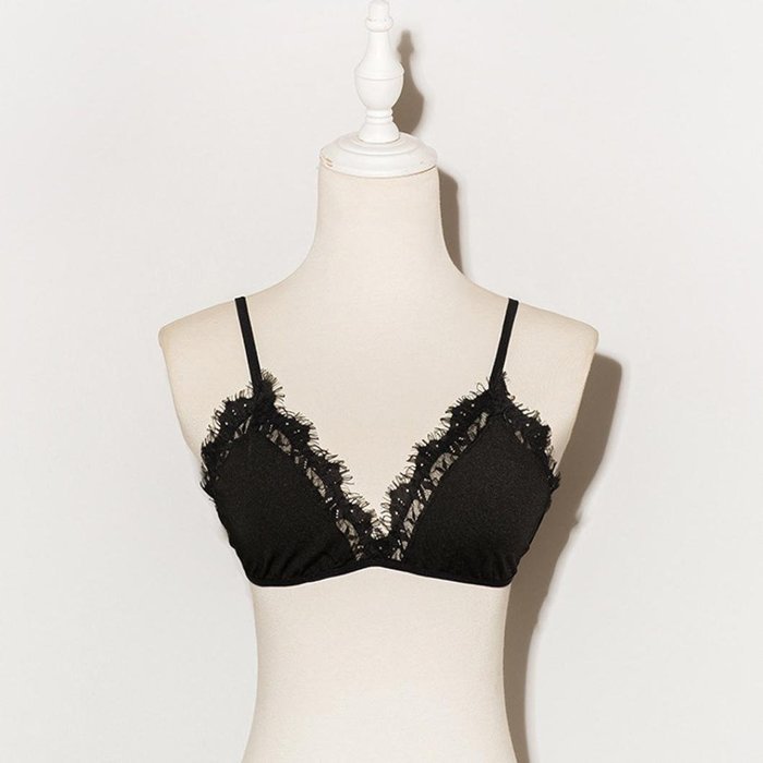 Bra Top ，Beautyvan Comfortable Fashion Underwear Lace Frenum Strap Lingerie Bra Top (L, White) N10