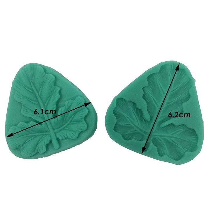 Sugarcraft Art All Purpose Maple Leaf Vein Foliage Double Veiner Fondant Silicone Mold for Fondant Cake Decoration...