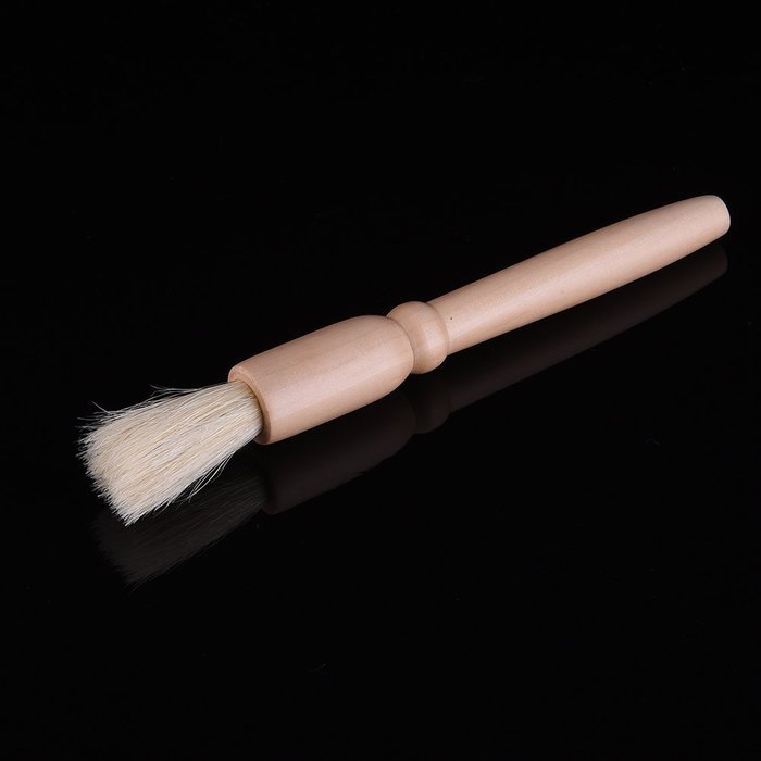 Awtang New Log + Pig Mane Coffee Espresso Cleaning Brush Wood Handle Brush N6