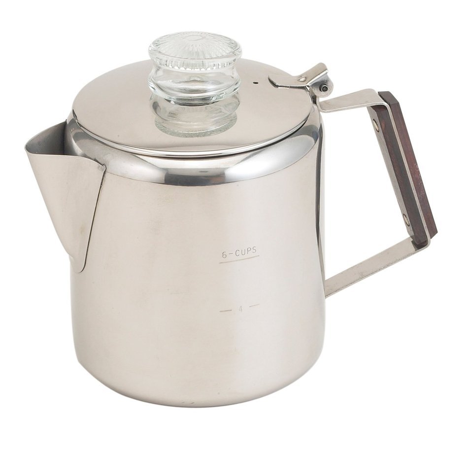 Rapid Brew Stainless Steel Stovetop Coffee Percolator, 2-6 cup