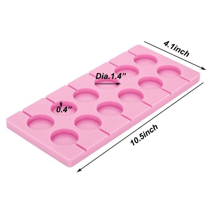 Crystallove 12-Capacity Silicone Mold, Lollipop Mold, Candy Mold, Soap Mold, Chocolate Mold with Sticks for Baking... N3
