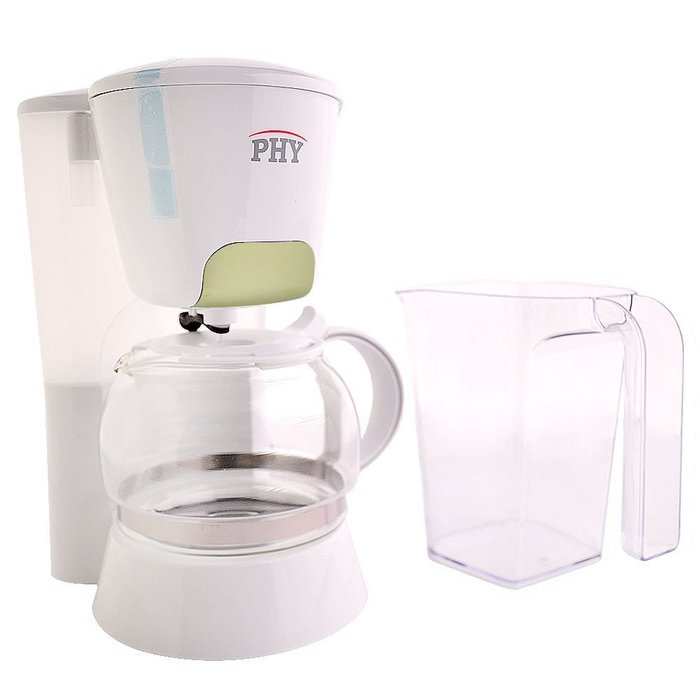 PHY Coffeemaker with Glass Carafe, Permanent Filter and Semi Transparent Water Tank (Orange) - 4-Cup/0.6L N16