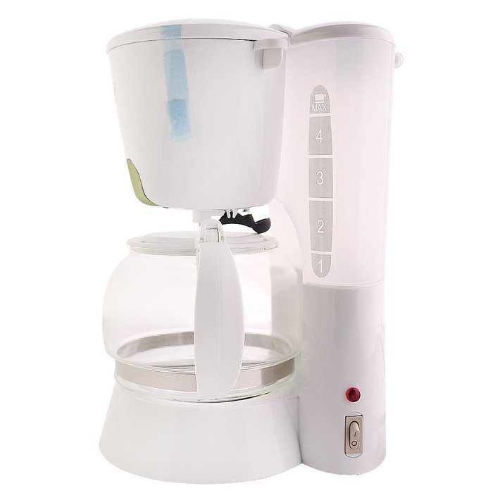 PHY Coffeemaker with Glass Carafe, Permanent Filter and Semi Transparent Water Tank (Orange) - 4-Cup/0.6L N17