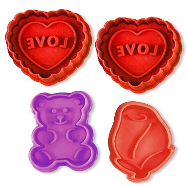 Pie Topper Cutters Cookie Stamp, Set of 4 N3