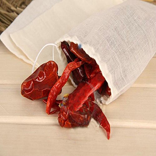Pop Your Dream Reusable Herbal Strainer Bag Muslin Bags Soup Juice Filter Meshy Cotton Pack of 10 S N3