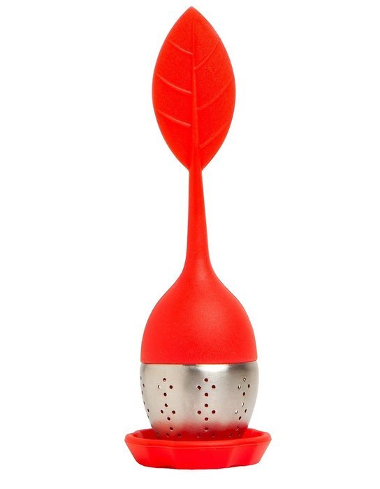 Olens Set of 4 Silicone Handle Stainless Steel Strainer Drip Tray Included - Loose Tea Steeper Filter (Set of... N3