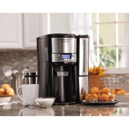 12-Cup BrewStation Dispensing Coffee Maker with Removable Reservoir by Hamilton Beach, 47950, Silver/Black N5