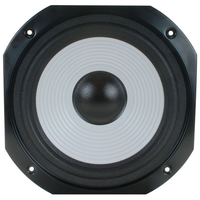 10" Square Frame Paper Cone Woofer White N3