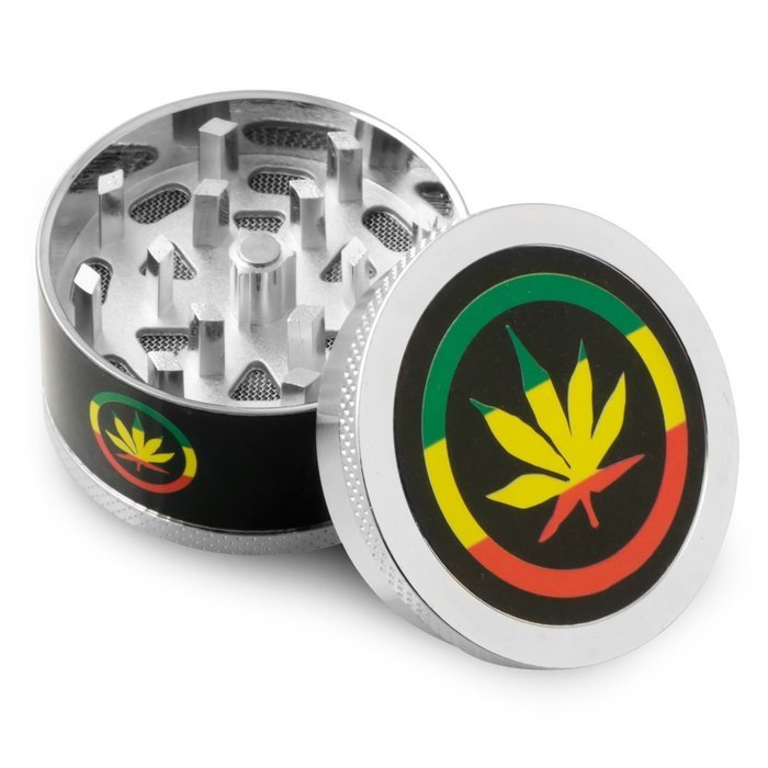 Formax420 Zinc Alloy Herb Grinder 1.5 inch 3 Parts Tobacco Grinder Bob Marley 1 pcs N4