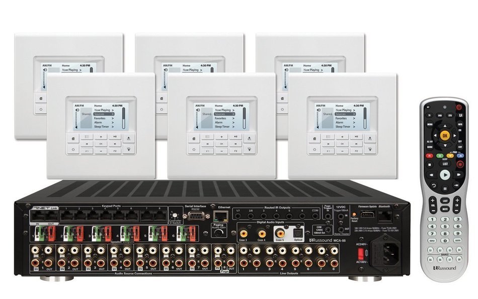 Russound KT2-88 Controller Amplifier System Kit with MDK-C6