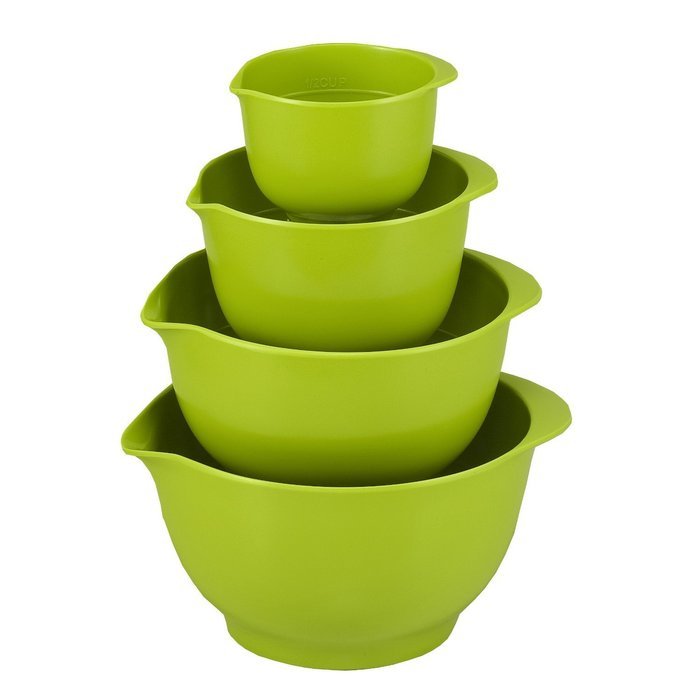 Melamine Mini Prep Bowl Set of 4, Green N3