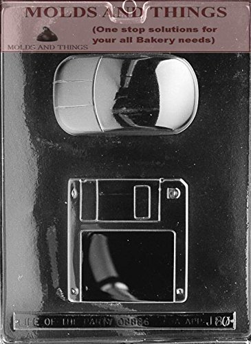 COMPUTER DISC & MOUSE Chocolate Candy Mold With Candy Making Instruction -set of 3