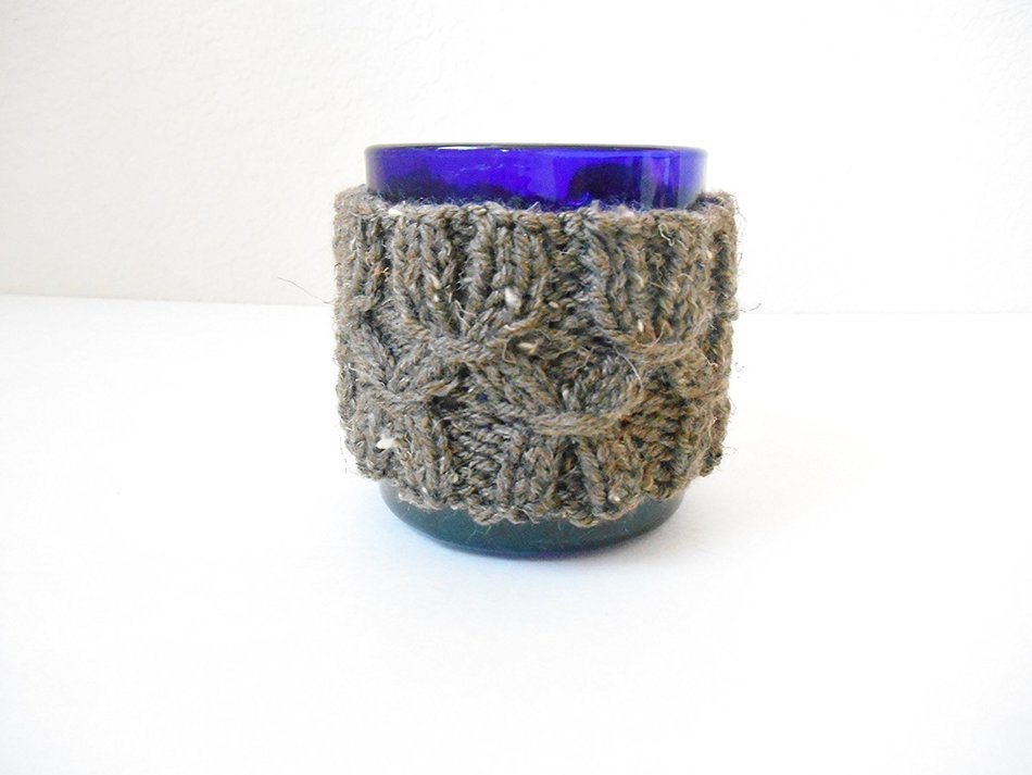 Knit Coffee Mug Cozy, Cup Sleeve, Mug Sweater N3