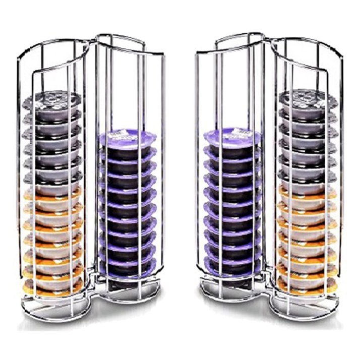 Spares2go 32 T-Disc Holder Rack For Bosch Tassimo Coffee Machine Capsule Pods 64 Pod Tower Dispensers N2