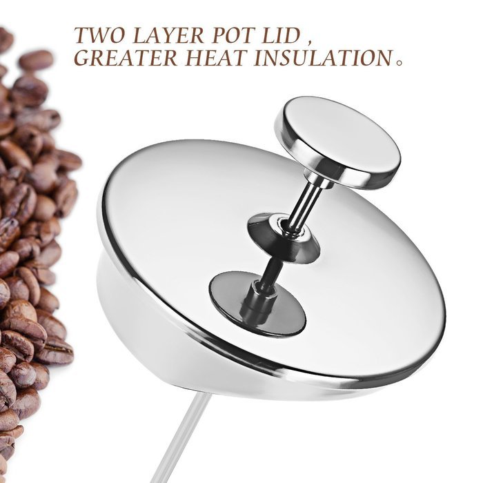 Homitt 34oz French Press Coffee Maker & Tea Maker (8-Cups) with 3 Extra Replacement Screen Mesh,1 Stainless Steel... N4