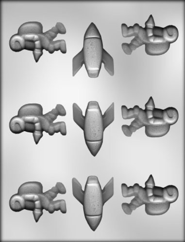 CK Products 2-1/4-Inch Space Ship and Astronaut Chocolate Mold