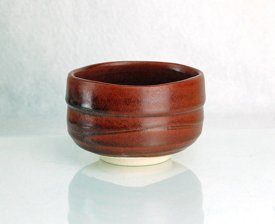 Red Raku Japanese Ceremony Tea Bowl | Ryu Mei |#84618062 | Red | 16oz | Matcha Green Tea Powder | Chawan | Minoyaki... N2