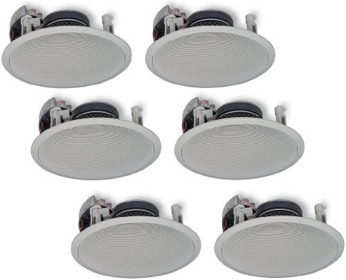 Yamaha Natural Sound Custom Easy-to-install In-Ceiling Flush Mount 2-Way 150 watts Speaker (Set of 6) with 8"...