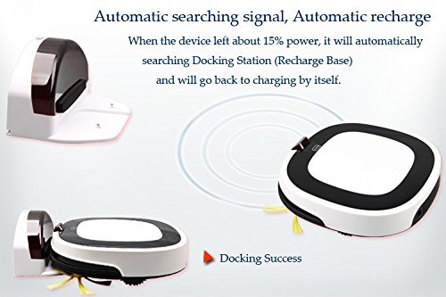 PAKWANG Wet and Dry Robot Vacuum Cleaner D5501 big mop with water tank, 2 suction nozzle and 3 models suction... N8