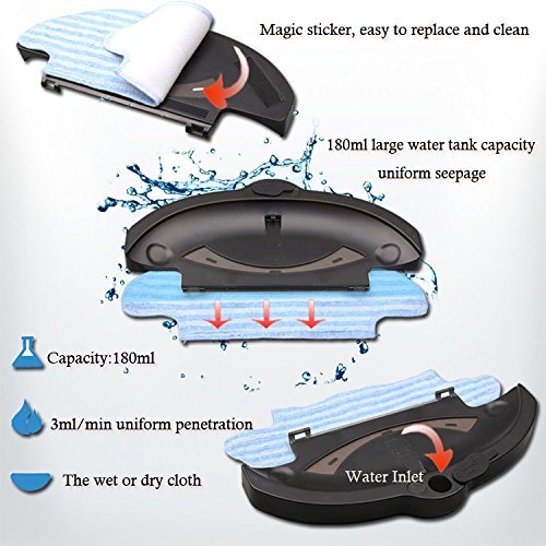 PAKWANG Wet and Dry Robot Vacuum Cleaner D5501 big mop with water tank, 2 suction nozzle and 3 models suction... N9