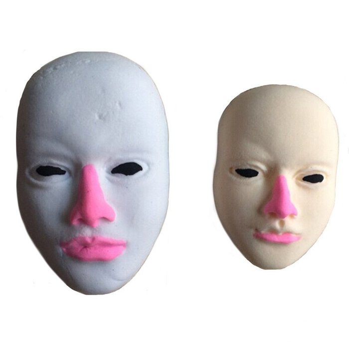 FLYMOR 3D Silicone Human Face Shape Chocolate Fondant Mold Cake Decoration,Pink N4