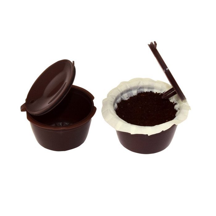 Refillable Nescaf&eacute;&reg; Dolce Gusto Capsule (with Bonus Coffee Spoon and 50 Filters) | Compatible with Mini Me, Genio...