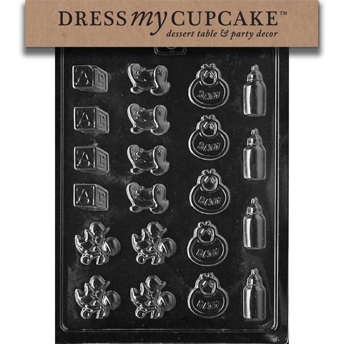 Dress My Cupcake Chocolate Candy Mold, Baby Deco's, Baby Shower
