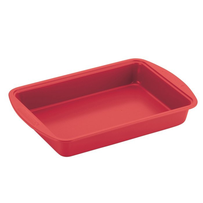 SilverStone Hybrid Ceramic Nonstick Bakeware Covered Cake Pan, 9-Inch x 13-Inch, Marine Blue N7