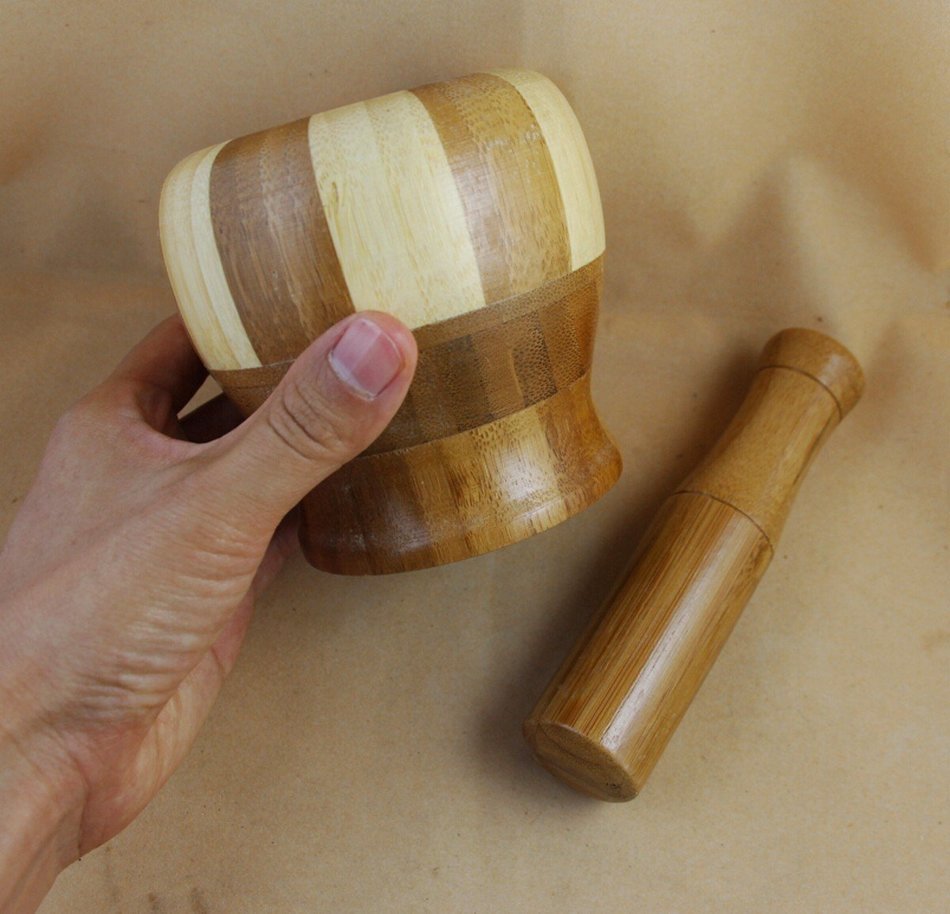 1 Pieces Mixing Bowl for Mortar & Pestle Garlic Masher Spice Crusher Grain dehusking N4