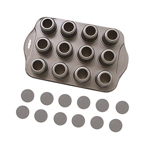 Startony Non Stick Muffin Cupcake Molds 12 Cups Baking Pan Loose Base Tray Dessert Pan Round N3