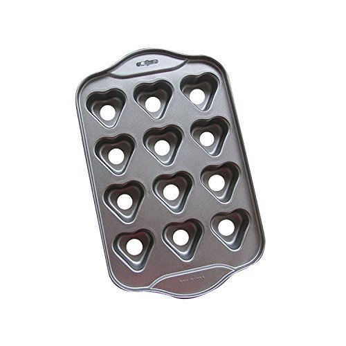 Startony Non Stick Muffin Cupcake Molds 12 Cups Baking Pan Loose Base Tray Dessert Pan Round N6