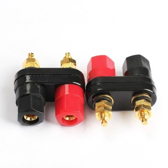 Angelduck 10pcs Terminal Binding Post Power Amplifier Dual 2-way Banana Plug Jack N3