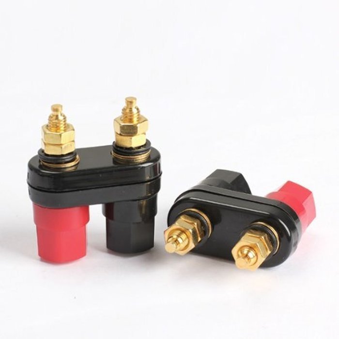 Angelduck 10pcs Terminal Binding Post Power Amplifier Dual 2-way Banana Plug Jack N4